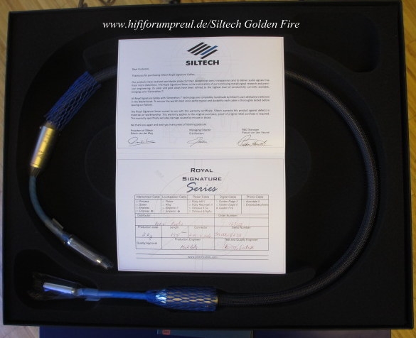 Siltech / GOLDEN FireWire aus der Royal Signature Serie