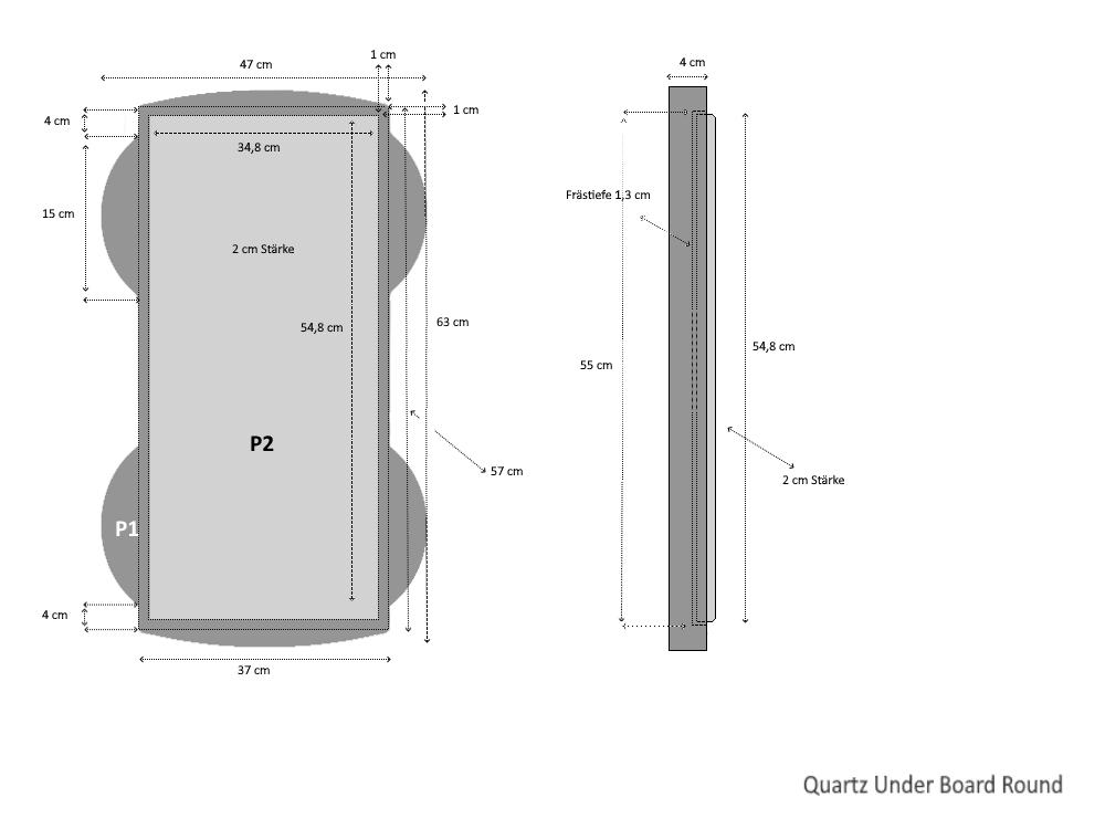 Quartz Under Board Granit & Marmor Grundplatte für Lautsprecher / Lautsprecherständer / Lautsprecherboden / Absorber / Boxenständer