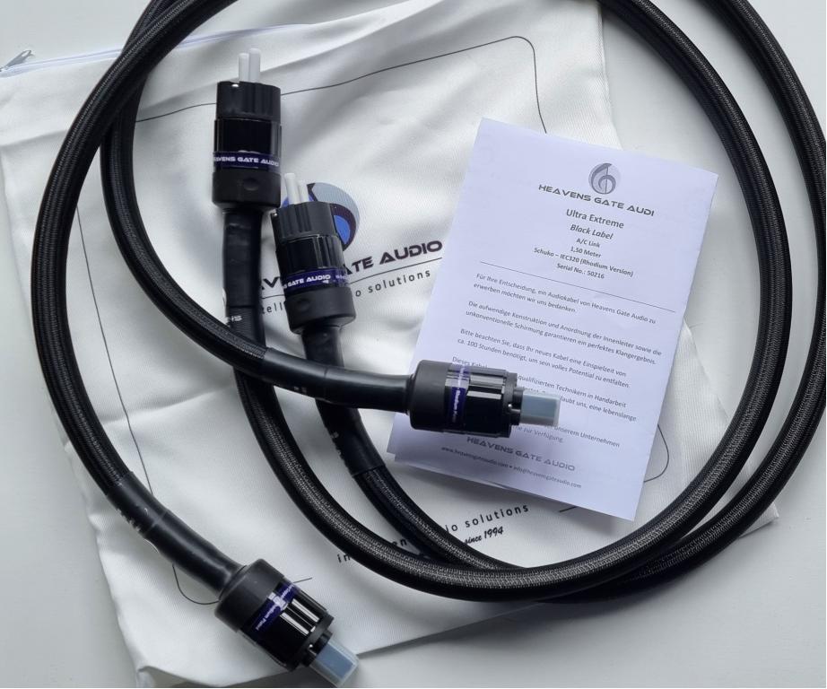 Heavens Gate Audio Heavens Gate Audio RARITÄT: Ultra Extreme BLACK LABEL A/C Cable 1,50 / 2,00 / 3,00 mtr.