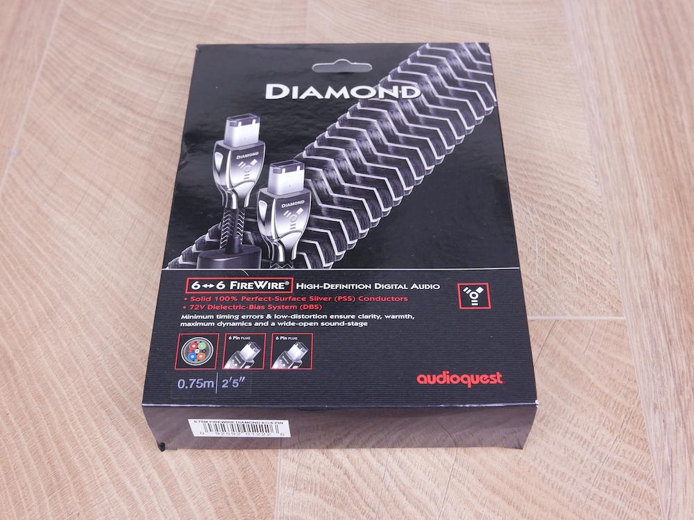 Diamond FireWire IEEE1394 6-6 pins digital silver audio cable 0,75 metre