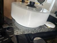 Brinkmann Balance, doppeltes Transistornetzteil, System Pi, weißer Dreieckstisch, Tonarme Breuer 8 goldfarben