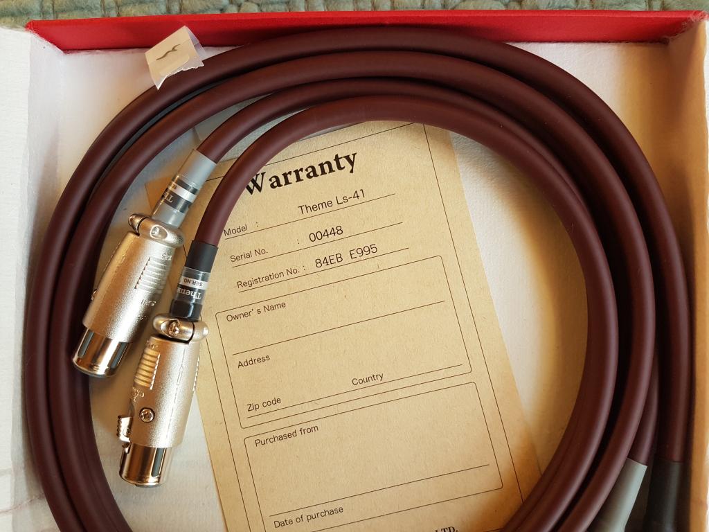 Kondo Audio Note Theme Ls41 XLR 1,5 m TAUSCH gegen Theme RCAVersion 1