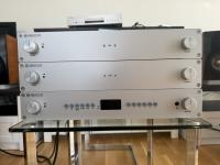 2 Stück ABACUS Endstufen, 1 Stück ABACUS Vorverstärker - Silber