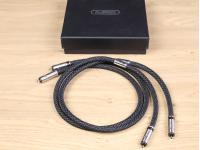 Solid pure silver highend audio interconnects RCA 1,0 metre