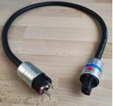 X-60 Silver High-End Netzkabel 1 m – Custom Stecker -Versand aus Deutschland