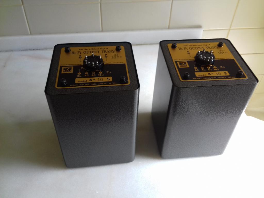 Pair of vintage Hirata Tango X-10 S output transformers. Abs new. Never used.