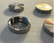 Corner Caps, Polished Aluminium, Set of 4 (Four)