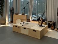 Bühne, modulare Holzboxen / Stage, Modular Wooden Boxes