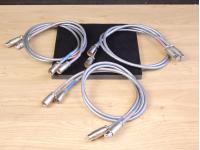 Silver audio interconnects XLR 1,0 metre (3 pairs available)