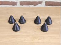 Sort Kone TC Titanium Ceramic high end audio tuning feet (2 sets of 3)