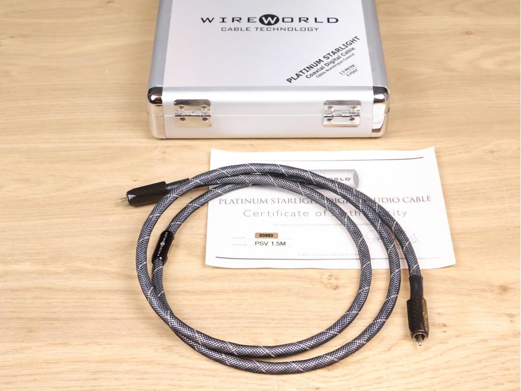 Wireworld Audio Platinum Starlight digital 75 Ohm audio interconnect RCA 1,5 metre