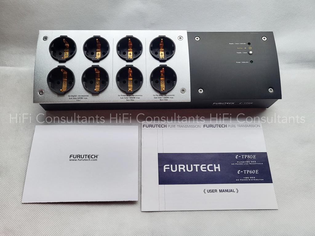 Furutech e-TP80E 8-Port Power Filter with FP-314Ag power supply cable.