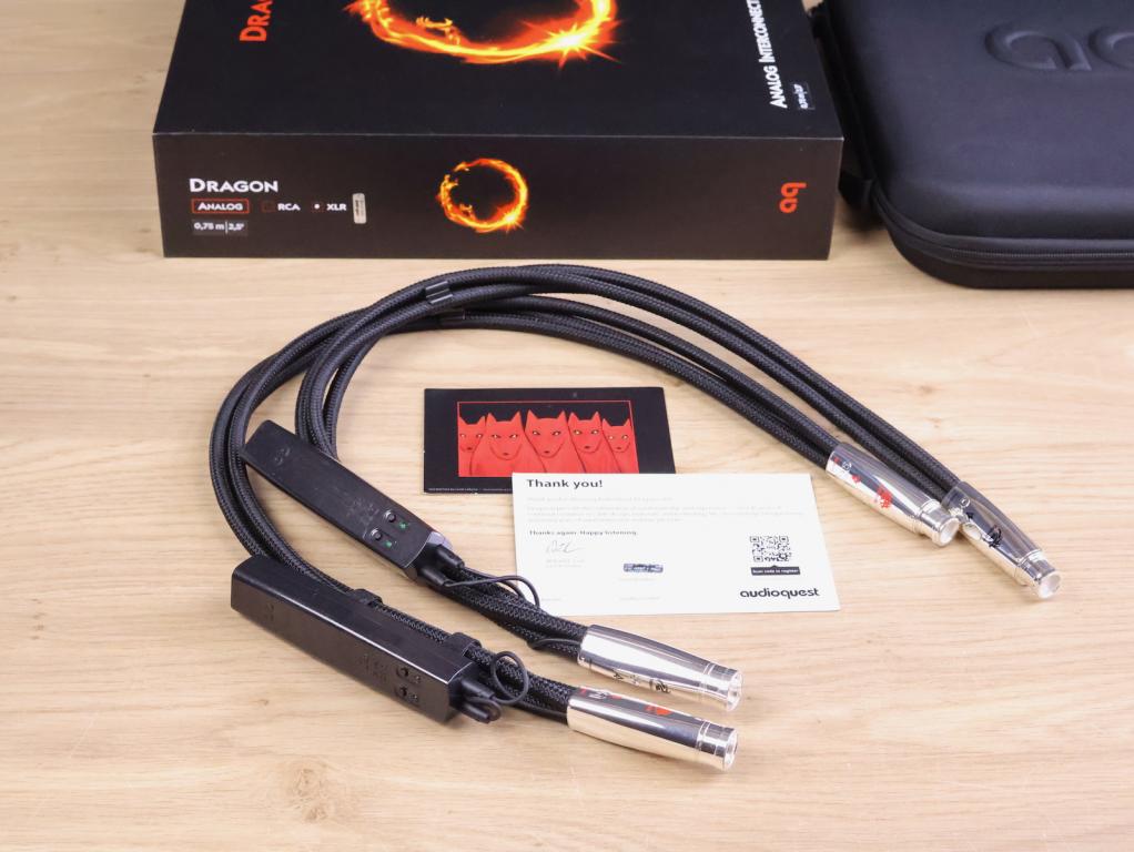 AudioQuest Dragon high end silver audio interconnects XLR 0,75 metre
