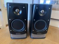 AML2 black monitor speakers