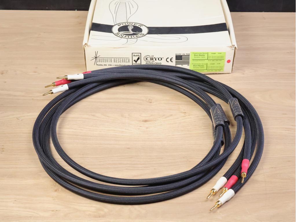 Shunyata Research Black Mamba audio speaker cables 2,0 metre