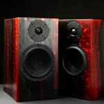 Resin Speakers Skathi Millenium Black Oak Red Columns Hi-fi