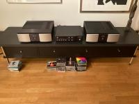 Audio-Lowboard - Schwarz/Chrom- Hochglanz