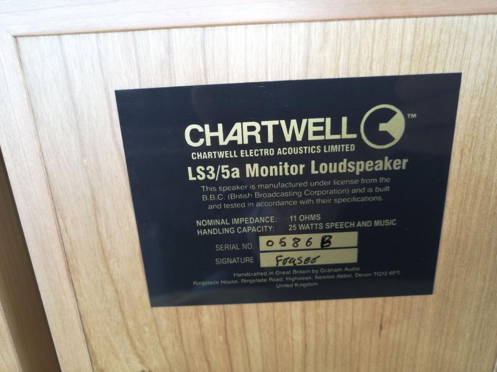 GRAHAM CHARTWELL BBC LS3/5A LEGENDARY NEAR FILED MONITOR