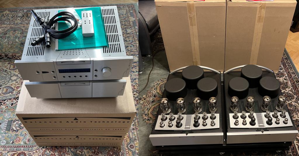 Balanced Audio Technology SET: BAT REX II PRE Röhrenvorstufe mit separatem Netzteil und REX II Power Mono Röhrenendstufen (Paar)