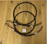 Schonberg Labs Batia Speaker cable, 2 x 2,00 m Spades, ultra pure silver/natural cotton cable