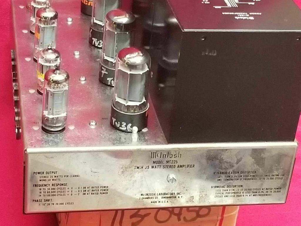 McIntosh McIntosh MC225 7591 Tube Stereo MC225 Power Amplifier