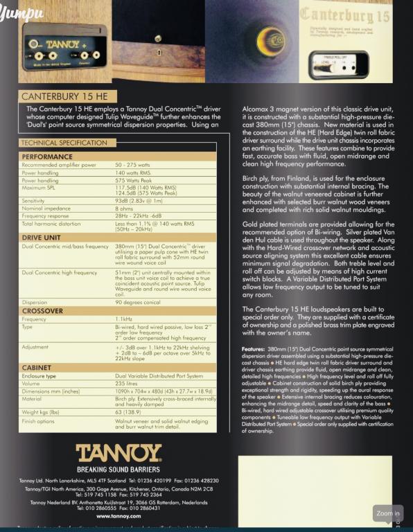 tannoy canterbury for sale