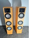 Audiaz Aurea Keramik Silver High End Stereo Standlautsprecher in Ahorn