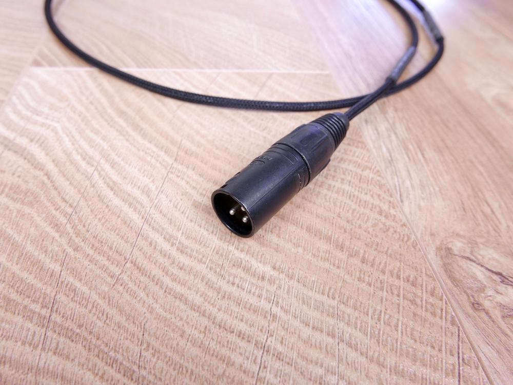 HD High Definition audio Grounding cable Male XLR to mini banana 1,2 metre