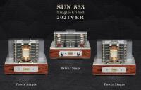 SUN 833 X Single-Ended Röhrenvollverstärker in drei Teilen