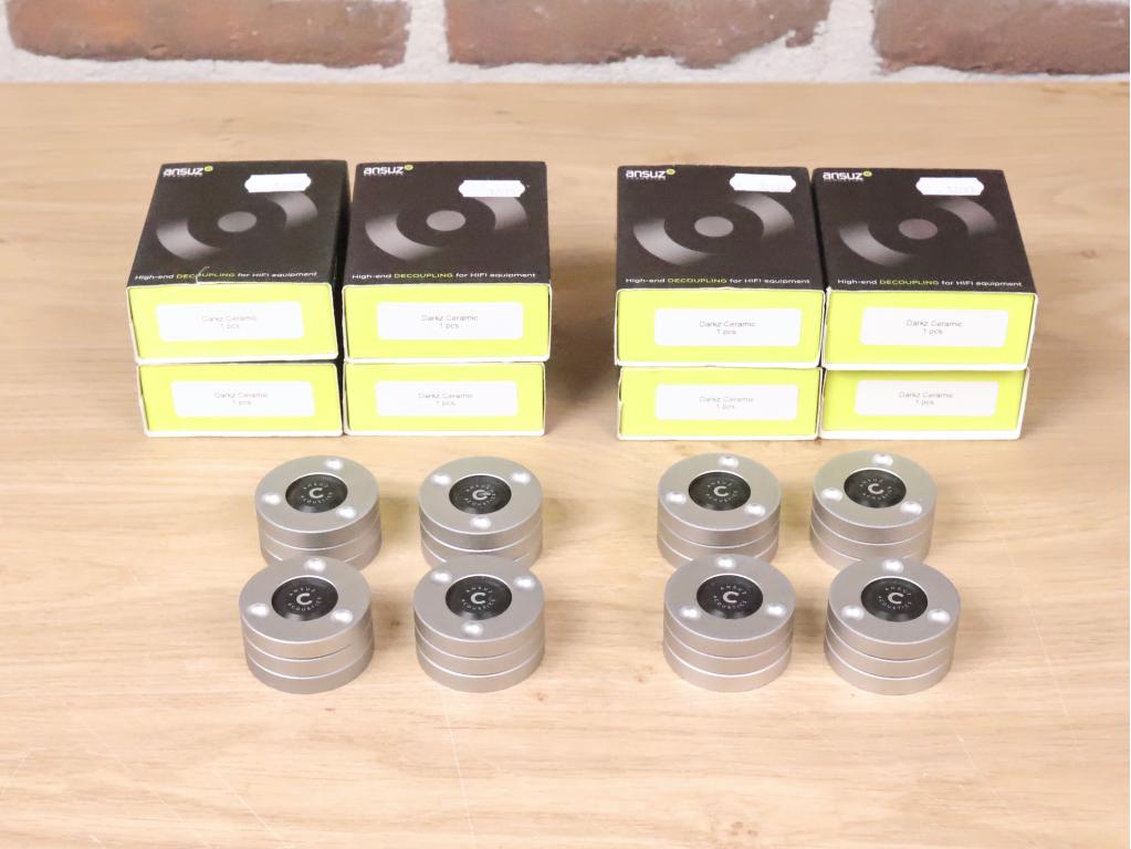 Ansuz acoustics Darkz Ceramic audio Resonance Control tuning feet (2 sets of 4)
