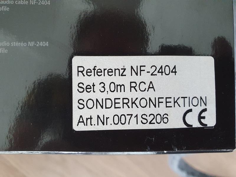 Referenz NF Kabel INAK 2404 - RCA/Cinch in Sonderkonfektion 2x3m
