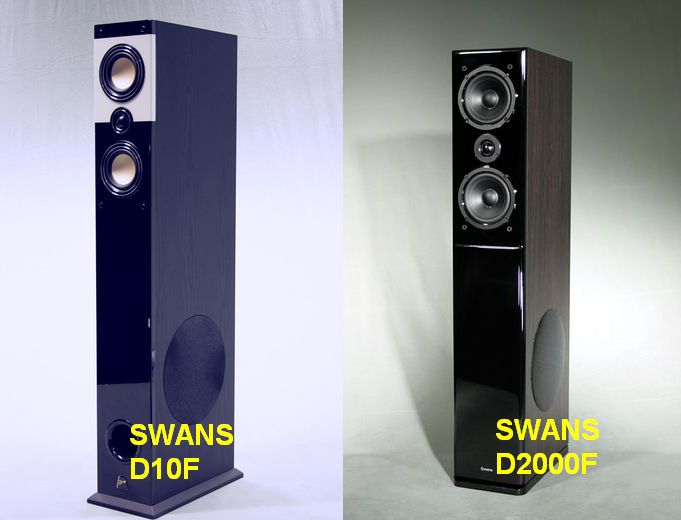 Lautsprecher mit seitlichem Bass: Swans D10 & D2000