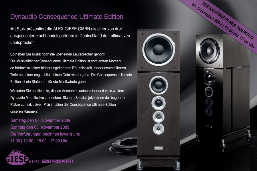 WELTPREMIERE bei Alex Giese in Hannover Consequence Ultimate Edition bei Alex Giese