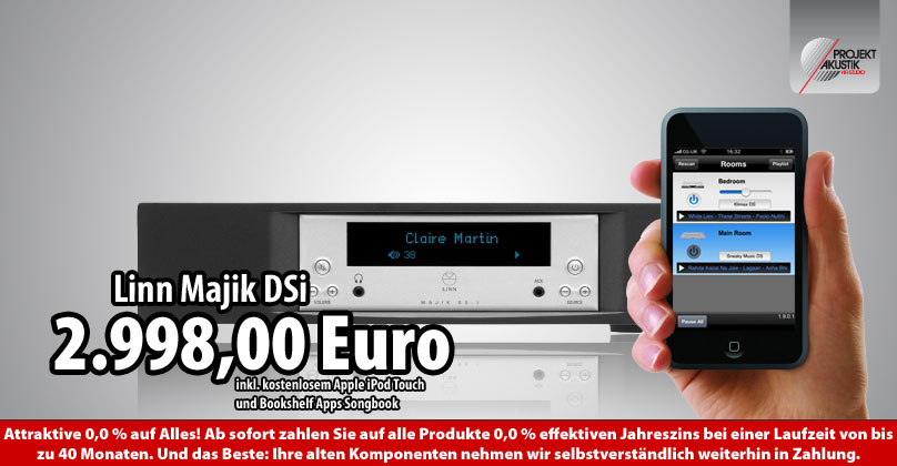 Linn Majik DSi inkl. kostenlosem iPod Touch und Songbook Software