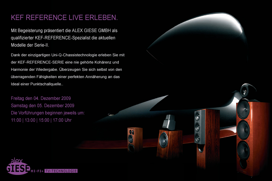 KEF REFERENCE LIVE ERLEBEN