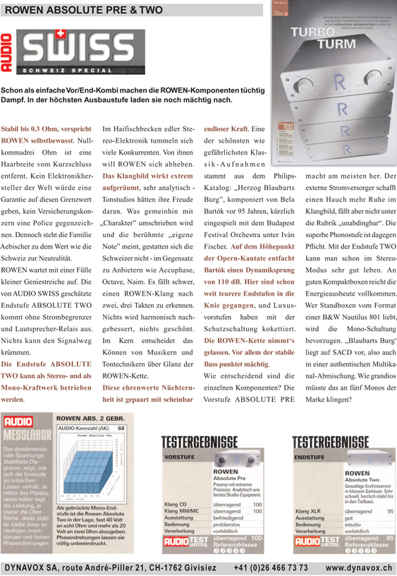 ROWEN – Swiss made – Elektronik und aktivierbare Lautsprecher jetzt auch in Deutschland