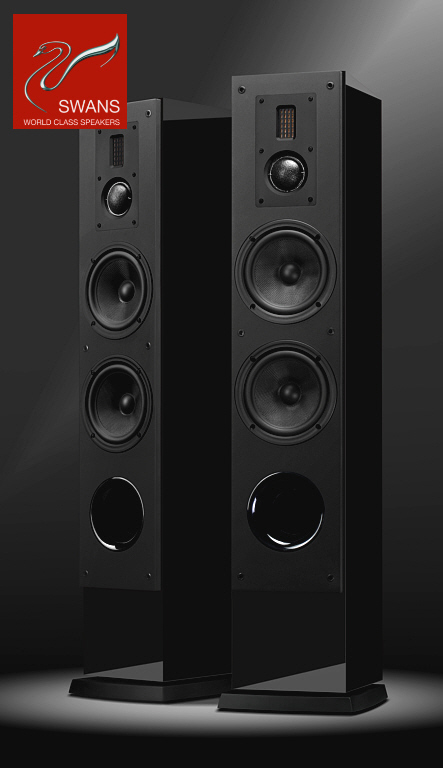 HighEnd Edellautsprecher jetzt auch in Pianolack SWANS RM600 nun auch in schwarz Pianolack