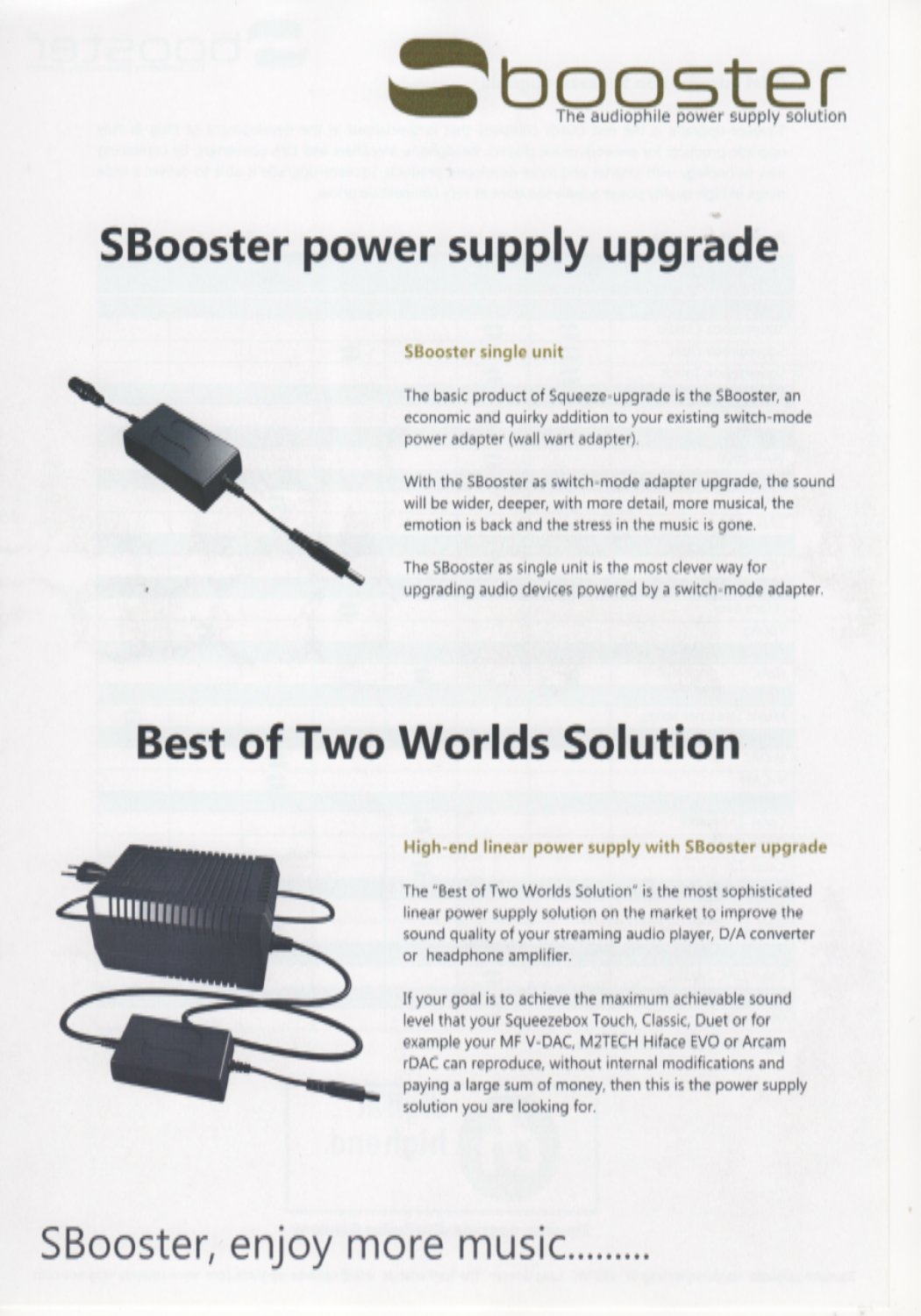 SqueezeUpgrade BOTWS-Linearnetzteile BOTWS Netzteile mit SBooster