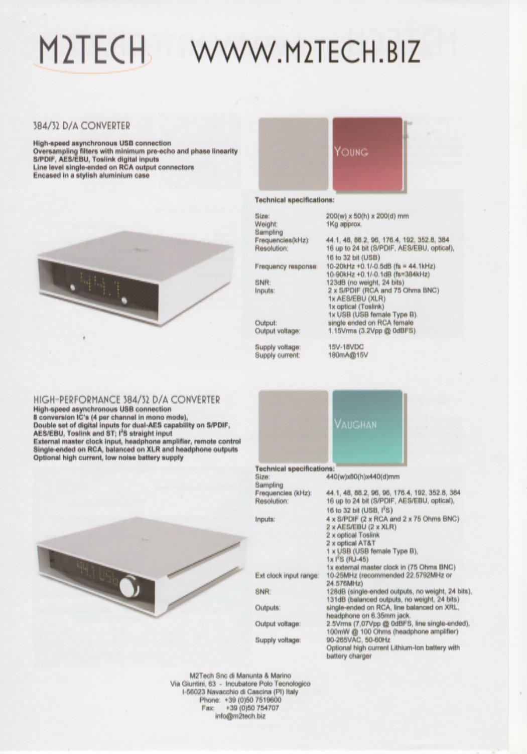 M2Tech lieferbare D/A Wandler