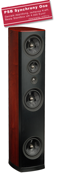 PSB Lautsprecher - Preiswerte High End Testsieger bei Hifi Pur im hinterhof PSB Synchrony One