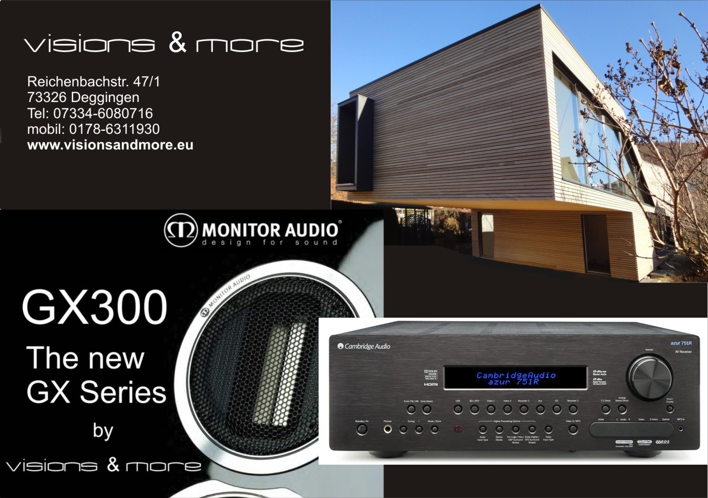 Cambridge audio 751R  Der neue, bärenstarke AV Receiver bei visions&more Livefeeling pur !