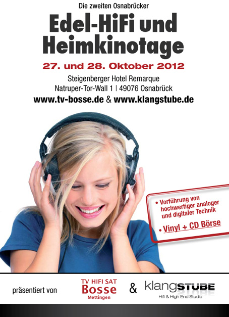 Zweite Edle Hifi & Heimkinotage in Osnabrück Vorführungen von 10:00 bis 18.00Uhr