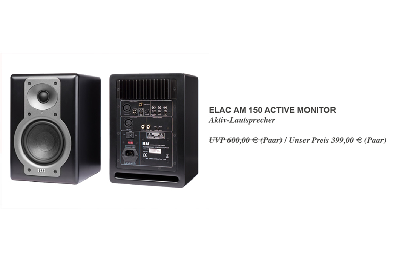 Elac AM 150 Active Monitor - Bei uns für sagenhaft günstige 399,00 € statt 600,00 € UVP