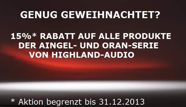 WEIHNACHTSAKTION VON HIGHLAND-AUDIO 
