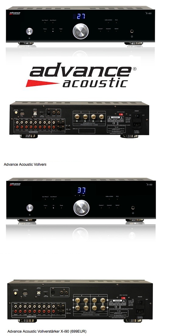 die Vollverstärker von Advance Acoustic sind lieferbar Advance Acoustic Vollverstärker X-i60 & X-i90
