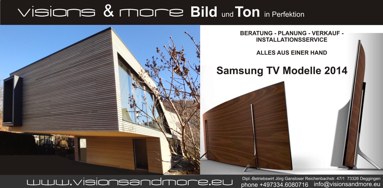 SAMSUNG TV MODELLE 2014 Samsung UE65HU8590VXZG  Samsung UE65H8090SVXZG bei visions&more erhältlich