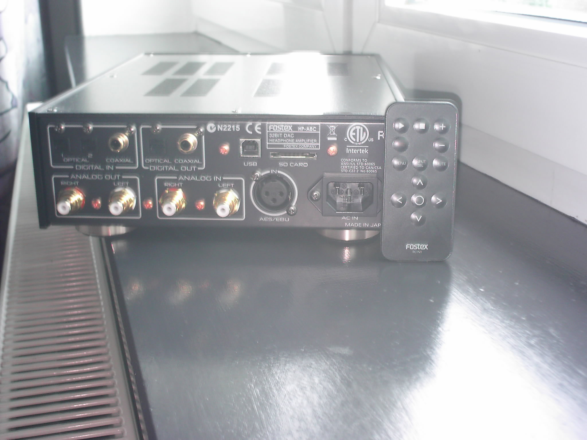 Fostex HP-A8C Wandler/kopfhörerverstärker Fostex HP-A8C  rückseite