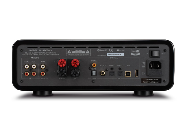 VENA - das neueste Produkt von QUAD Rückseite des Verstärkers/Wandlers VENA