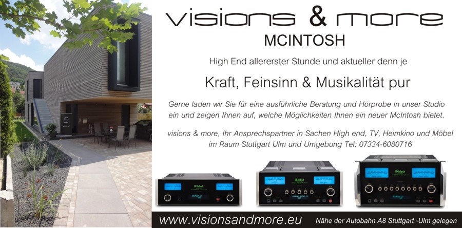 MCINTOSH Legendary Performance bei visions & more Raum Stuttgart Ulm McIntosh is in the house