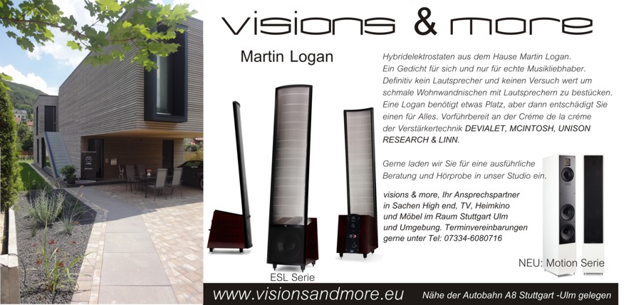 MARTIN LOGAN - Faszination Folie im wilden Süden bei visions&more Stuttgart-Ulm
